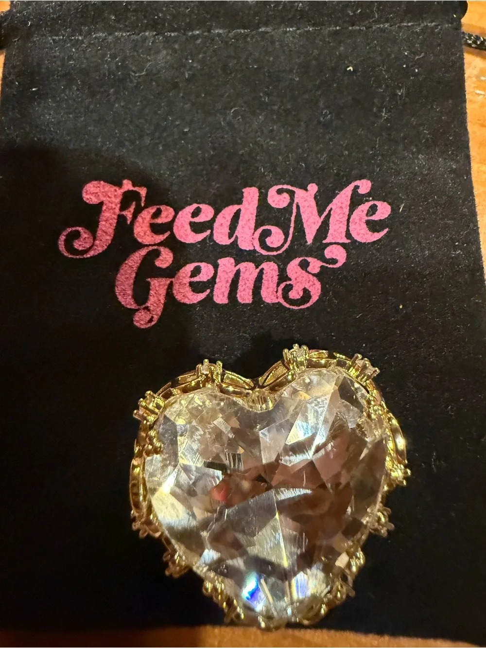 FEED ME GEMS DIAMOND BROOCH COSTUME JEWELRY !